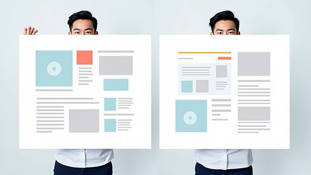 Vergleich von überladener Website versus minimalistischer Website mit viel Whitespace